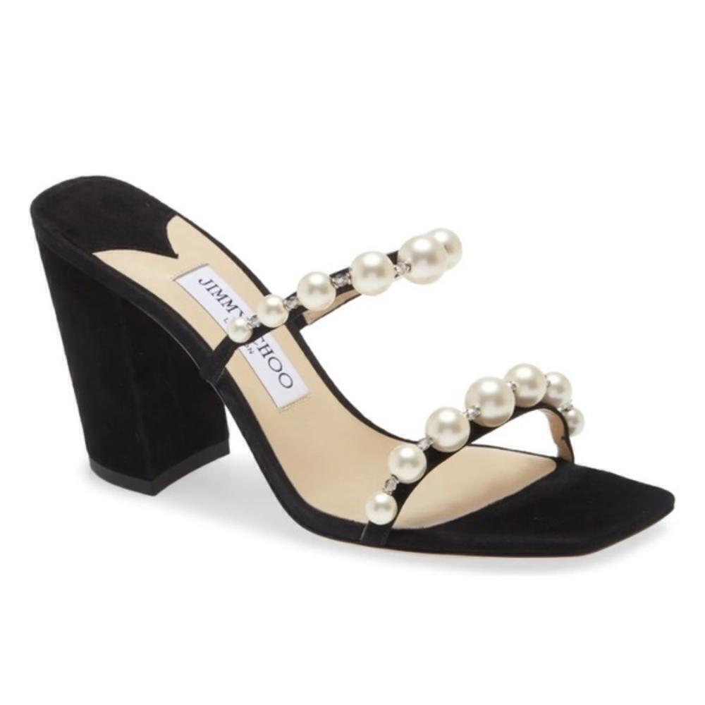 New Jimmy Choo Amara Embellished slide sandal size 38.5EU